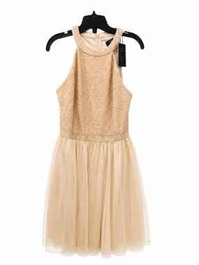 Glitter Sequin Sparkle Gold Dress